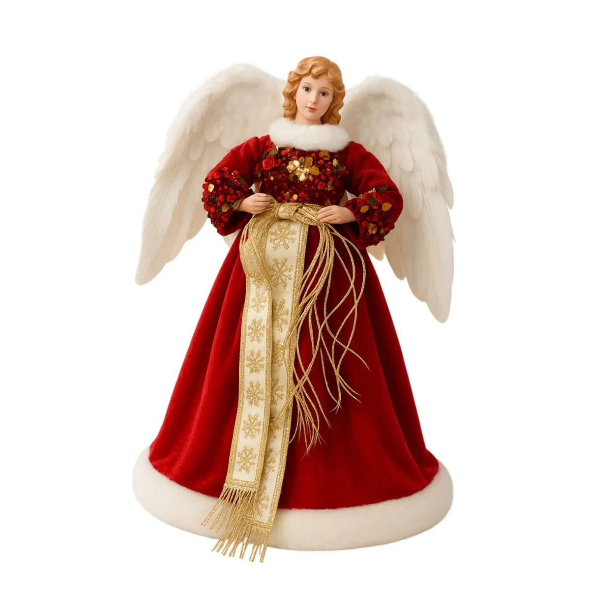 Angelo per presepe di natale statuetta h 40 cm in poliresina decorazione natalizia - immagine 3