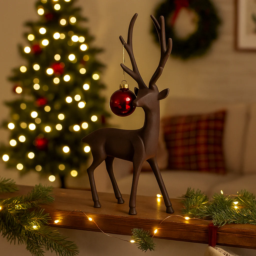Decorazione natalizia "Rovaniemi" renna per decorazioni natalizie h 43,5 cm - immagine 5