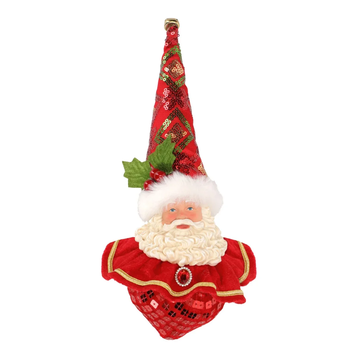 Pupazzetto di babbo natale per decorazioni natalizie da 12x15x30 - immagine 2