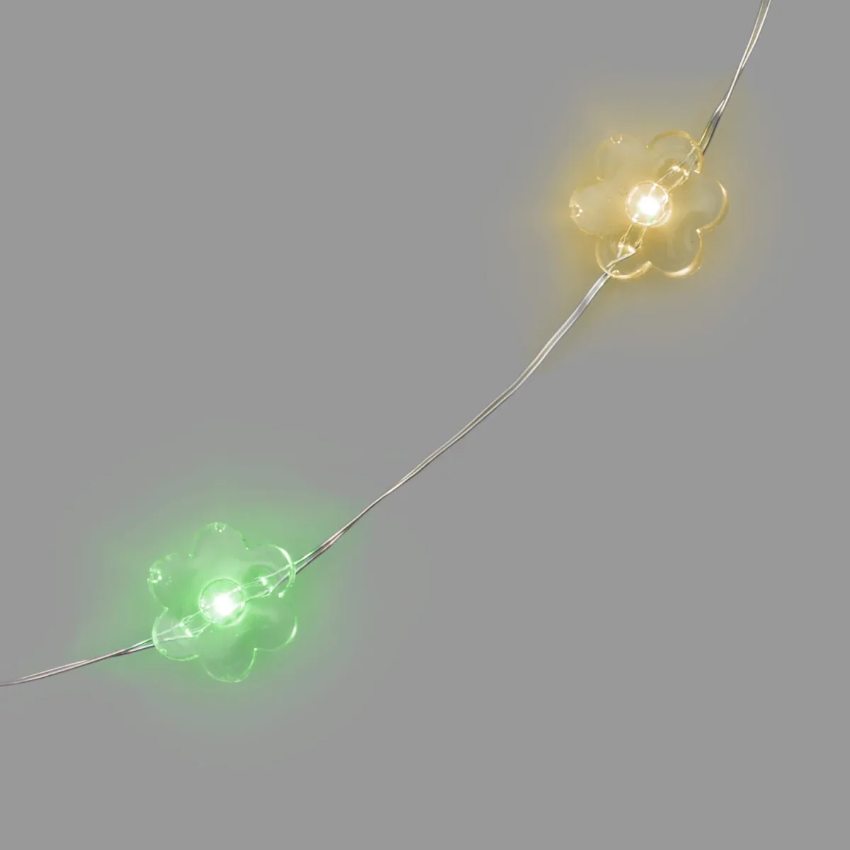 Collana modellabile "Brilly Flowers" con 10 Fiori led per feste ed eventi a batteria - immagine 6