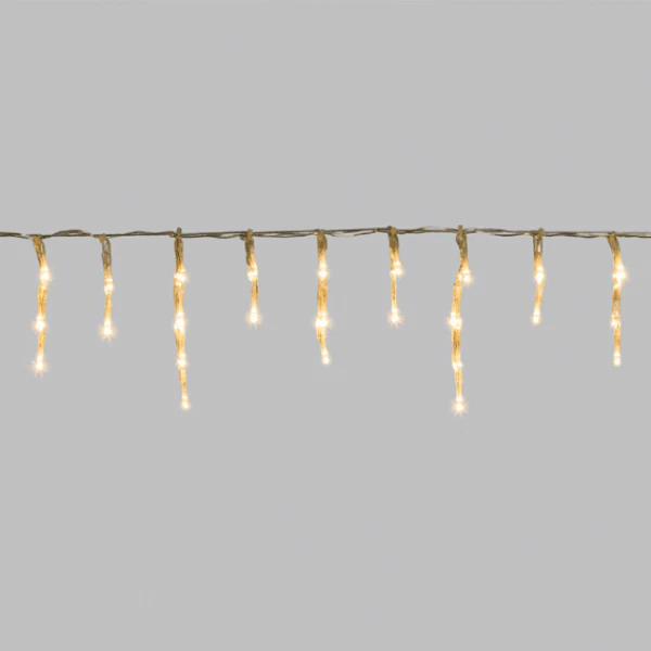 Tenda luminosa cavo Trasparente 550 led uso interno ed esterno luce calda 11 mt - immagine 3