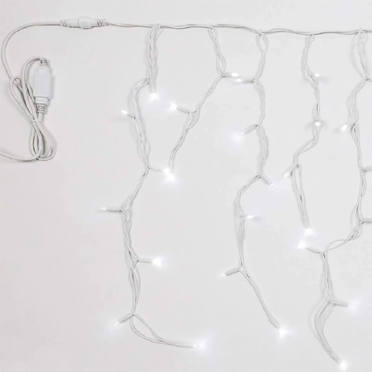 Cascata luminosa per esterno stalattite a led, decorazioni di natale in movimento - immagine 5