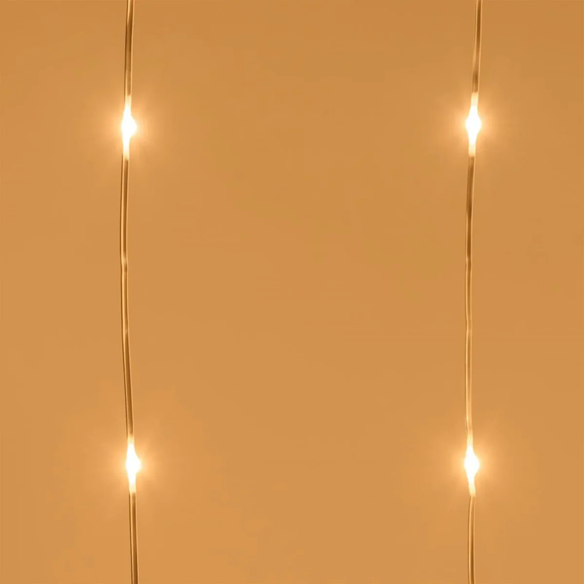 Cascata luce calda con micro led per esterno decorazione natalizie 4 x 0,8 mt - immagine 5