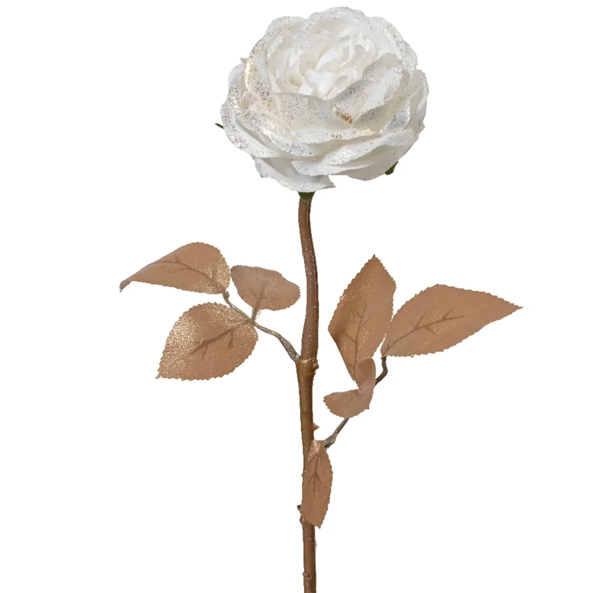 Fiore decorativo rosa in poliestere Bianco con clip, decorazione da 57 cm - immagine 2
