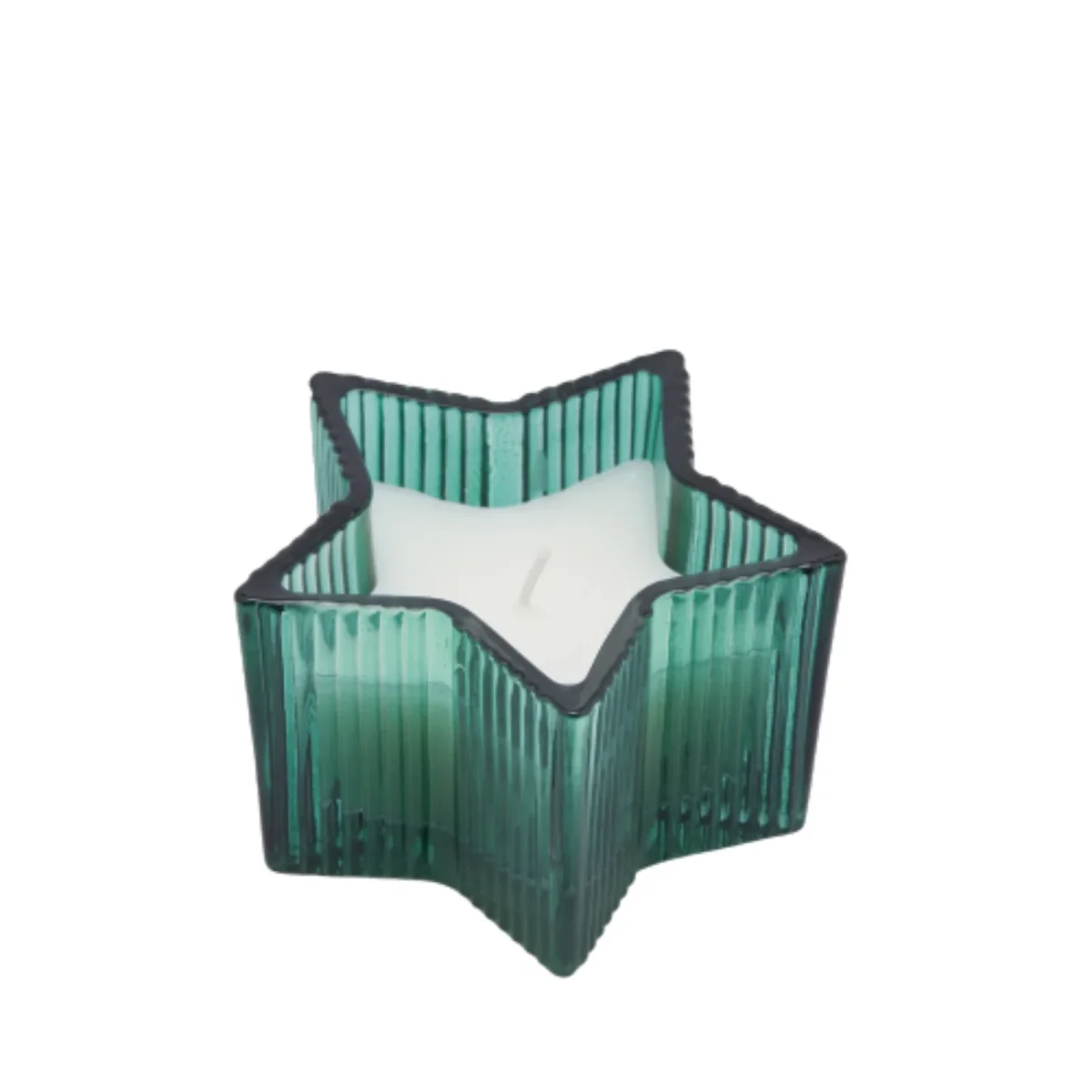 Candela a forma di stella di h 6.5 cm per decorazioni natalizie - immagine 3
