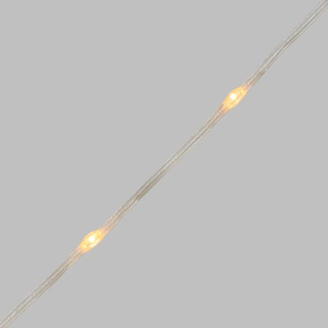 Catena lineare "Gocce luminose" con led da Ø 4 mm con cavo trasparente 8 giochi di luce - immagine 8