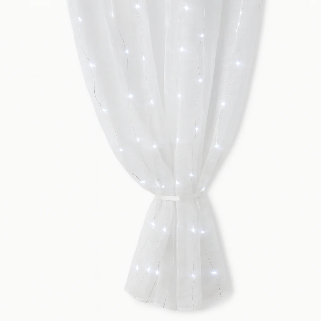 Tenda Chiffon con 200 nanoled Bianco luce fredda per uso interno - immagine 3