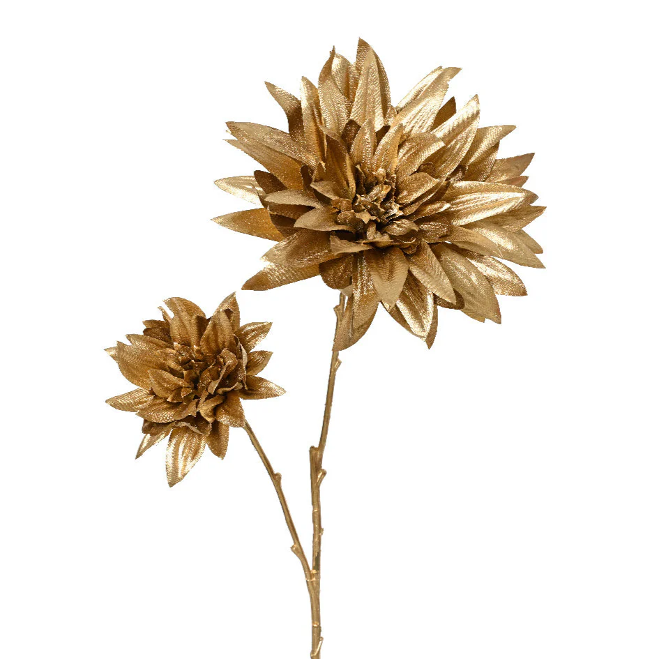 Ramo artificiale "Dalia", fiore per decorazioni natalizie da 75 cm - immagine 3