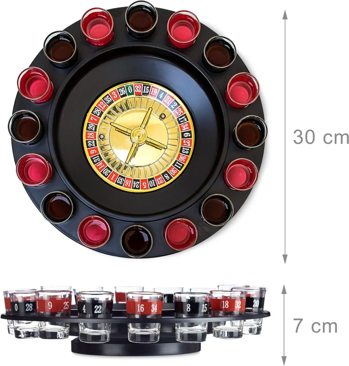 Gioco da tavola "Roulette" con 16 bicchieri in vetro scatola regalo - immagine 5
