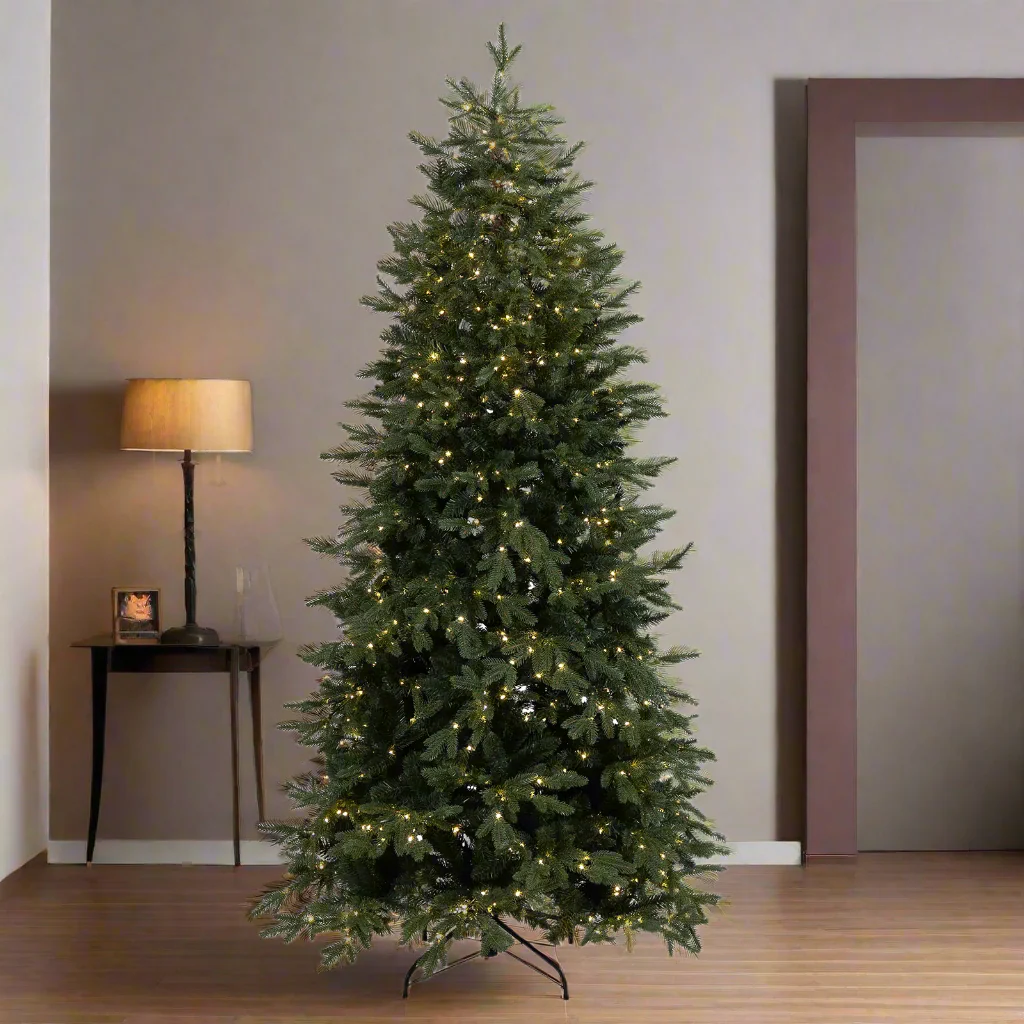 Albero di natale "Stelvio" con Led 70% PE Effetto Real Touch + PVC Altissima qualità - immagine 4