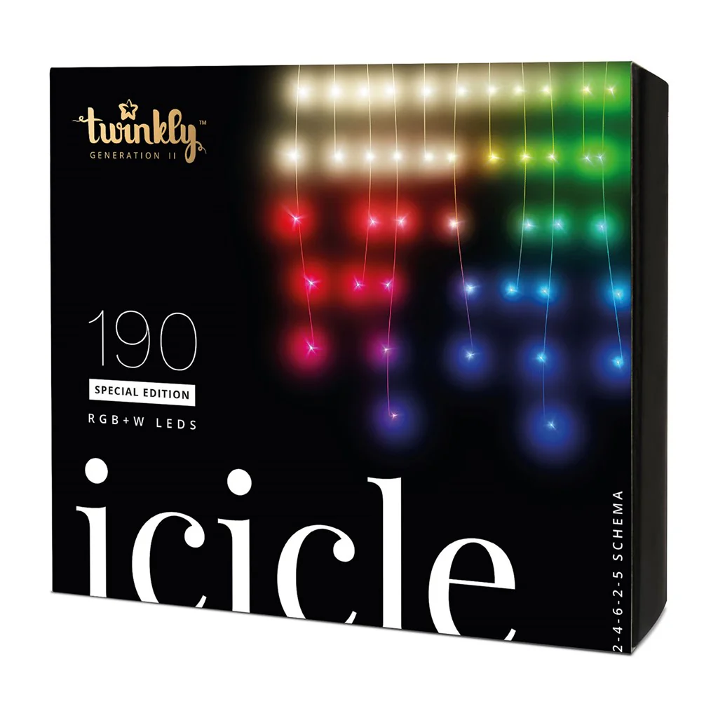 Tenda luminosa a Led Stalattite Twinkly RGB e Bianco caldo, 5 x h 0,6 metri - immagine 5
