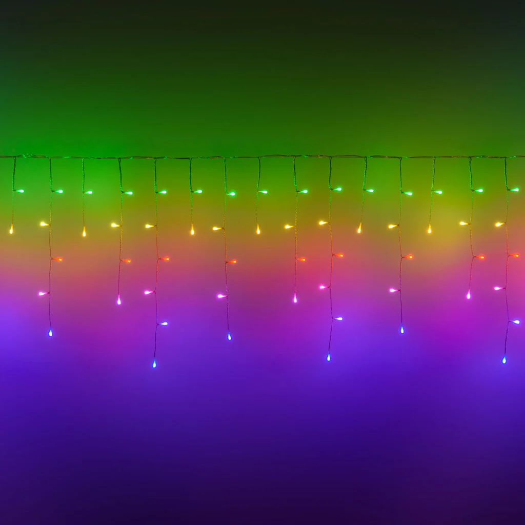 Tenda luminosa a Led Stalattite Twinkly RGB e Bianco caldo, 5 x h 0,6 metri - immagine 3