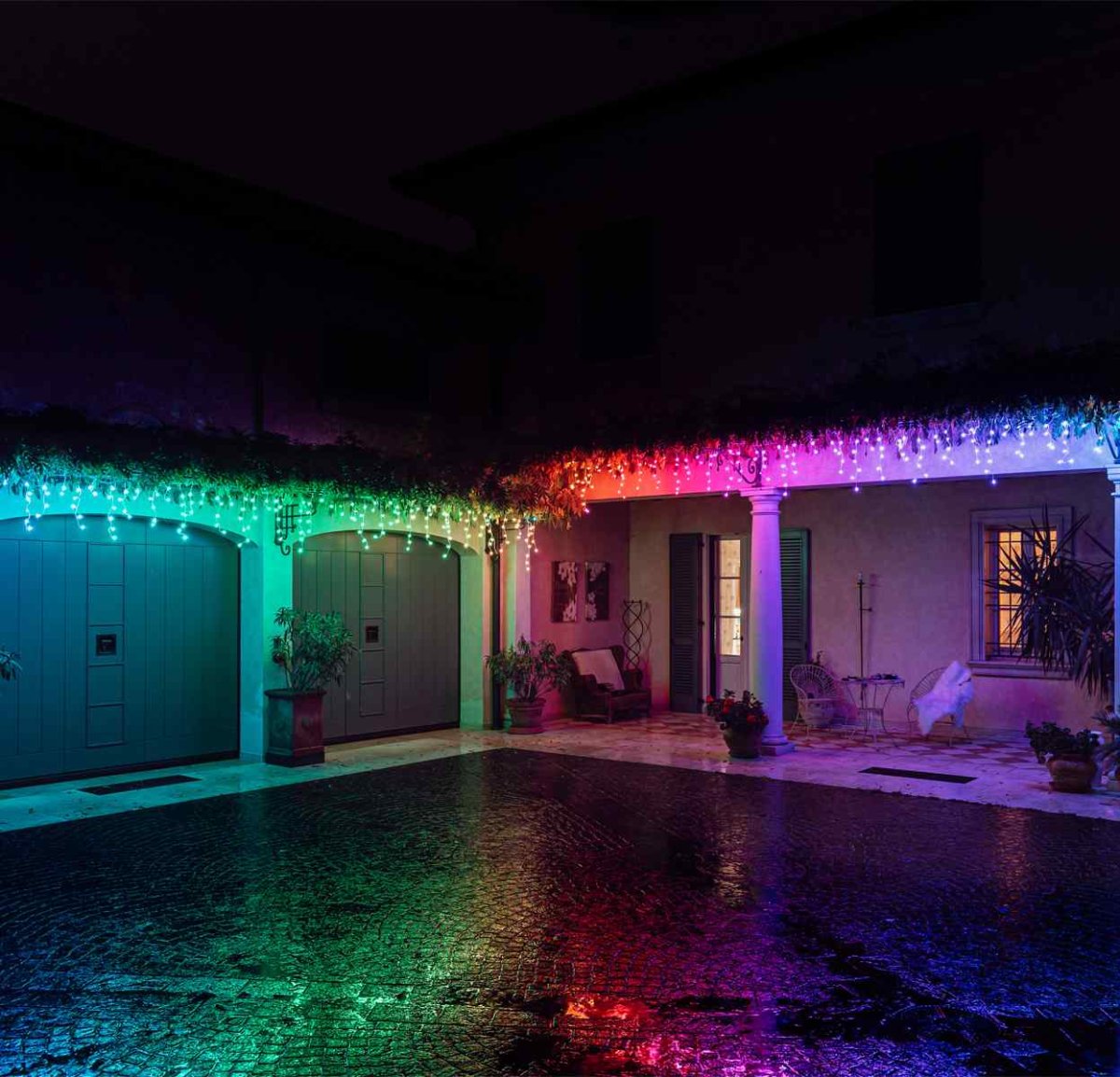 Tenda luminosa a Led Stalattite Twinkly RGB e Bianco caldo, 5 x h 0,6 metri - immagine 7
