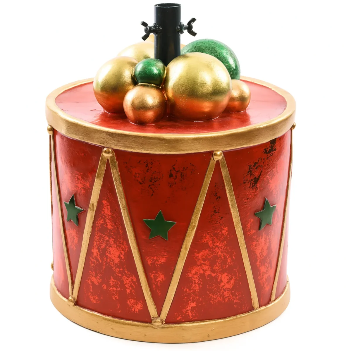 Base per albero di natale tamburo in poliresina per decorazioni natalizie - immagine 4