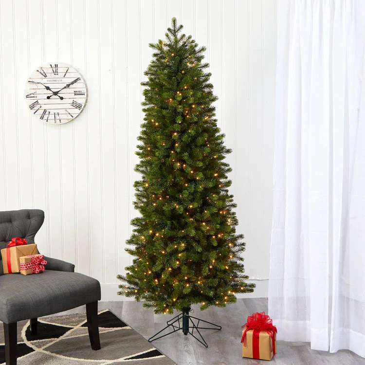 Albero di natale "Aspen Slim" con luci a LED in PVC di Altissima qualità - immagine 8