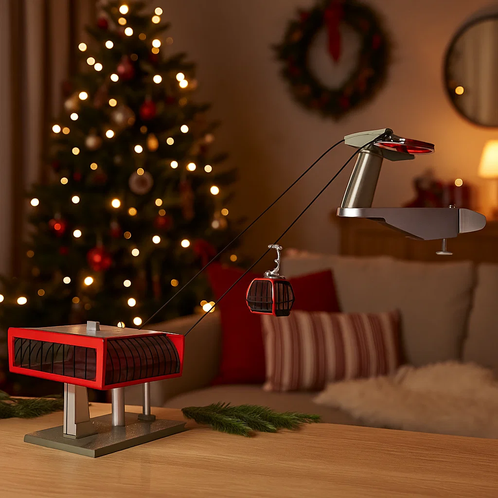 Modellino Ski Lift D-Line Luxe Rosso 1:32 con Cabina Rosso