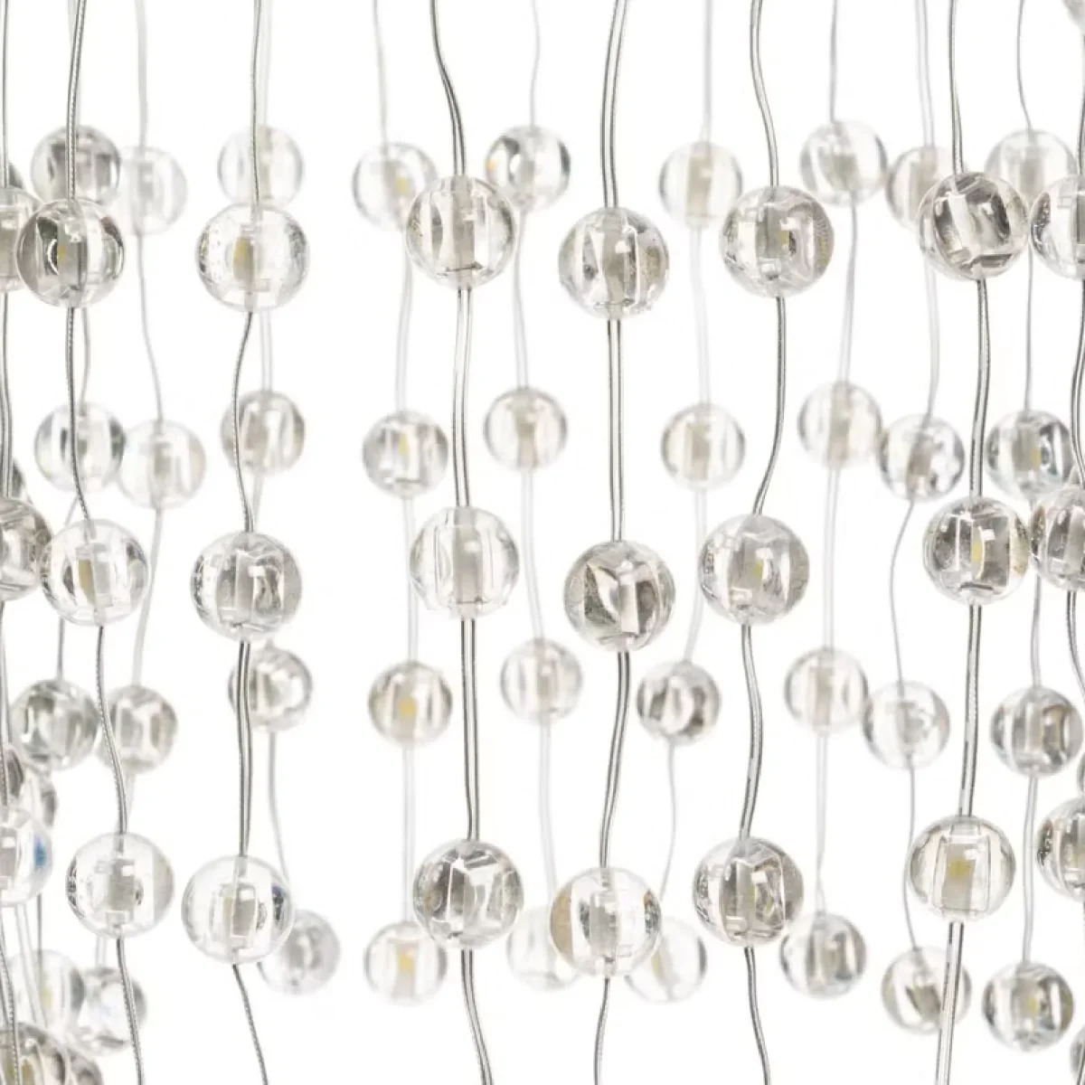 Lampadario decorativo a cascata sfere LED bianco caldo per decorazioni - immagine 9