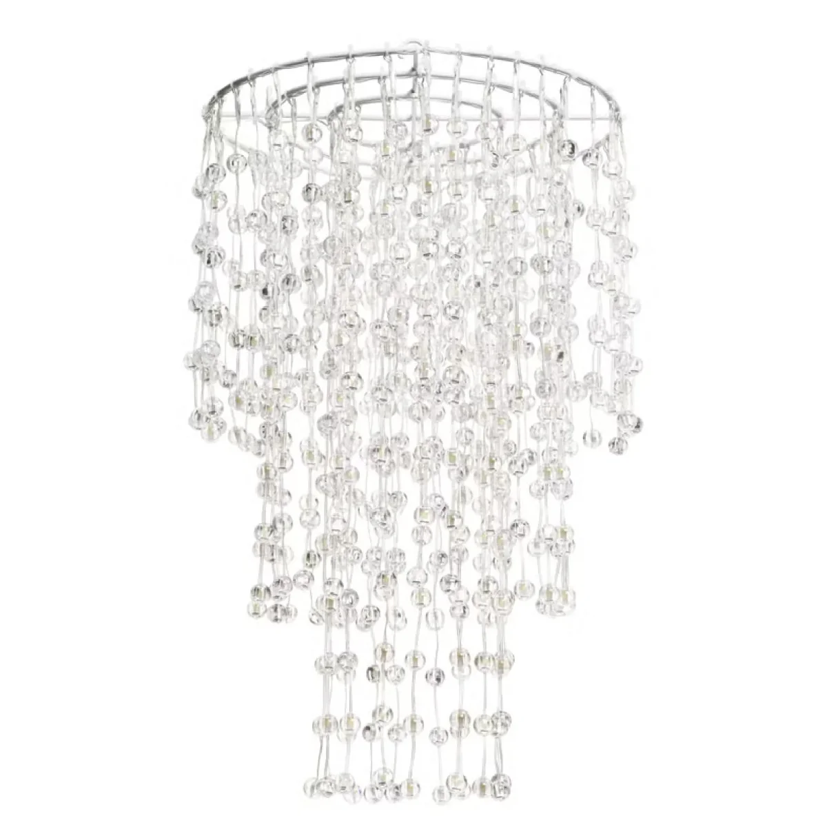 Lampadario decorativo a cascata sfere LED bianco caldo per decorazioni - immagine 5