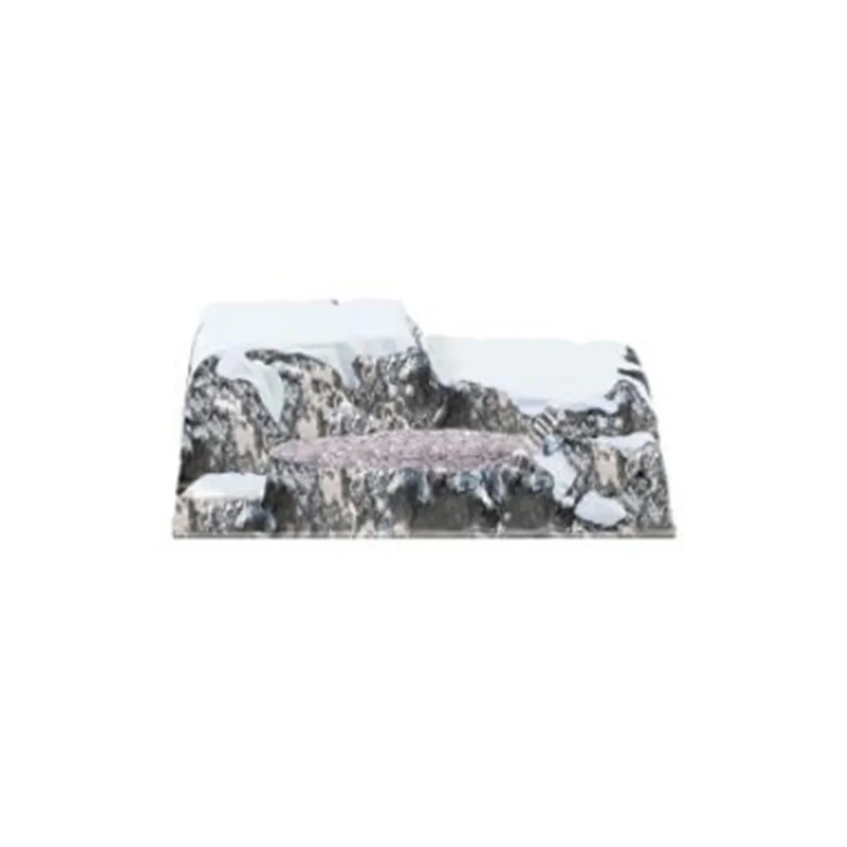 Base per scena villaggio natalizio "Trentino" montagna in rilievo innevata 50 cm