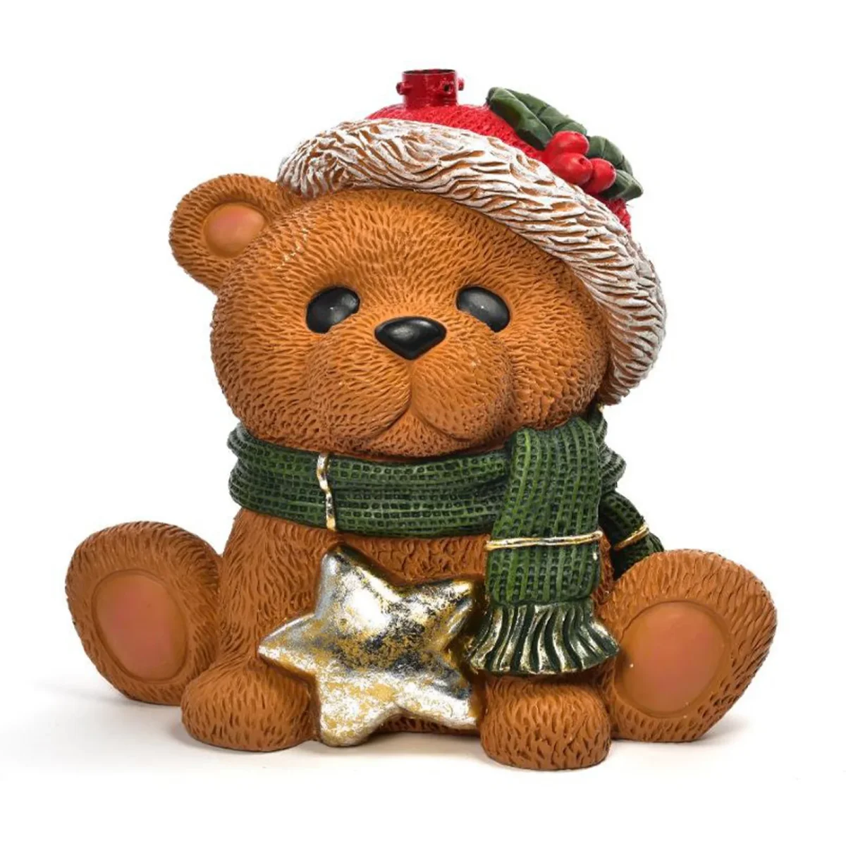 Base per albero di natale orso in poliresina per decorazioni natalizie - immagine 5