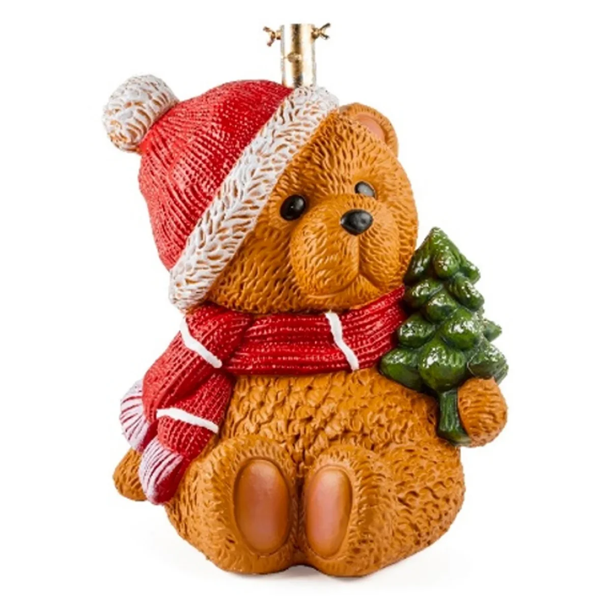Base per albero di natale orso in poliresina per decorazioni natalizie - immagine 9
