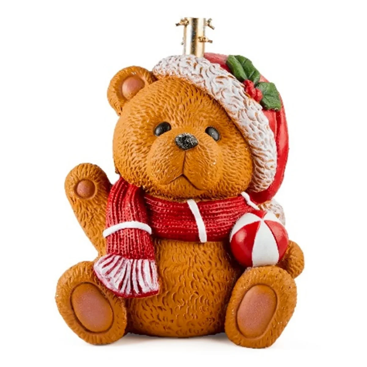 Base per albero di natale orso in poliresina per decorazioni natalizie - immagine 6