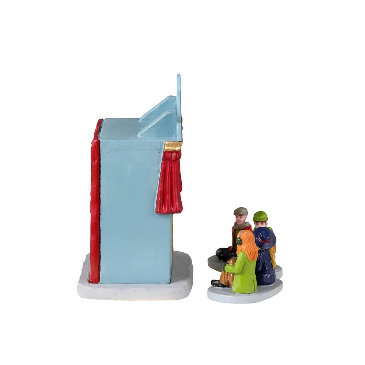 Decorazione "Set teatrale di marionette di 3" per Villaggio di Natale e presepe, in Resina da h 6,5 cm - immagine 3