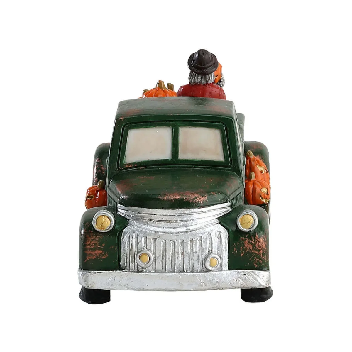Decorazione "Truck di pickup di zucca" per Villaggio di Natale e presepe, in Resina da h 6 cm - immagine 5