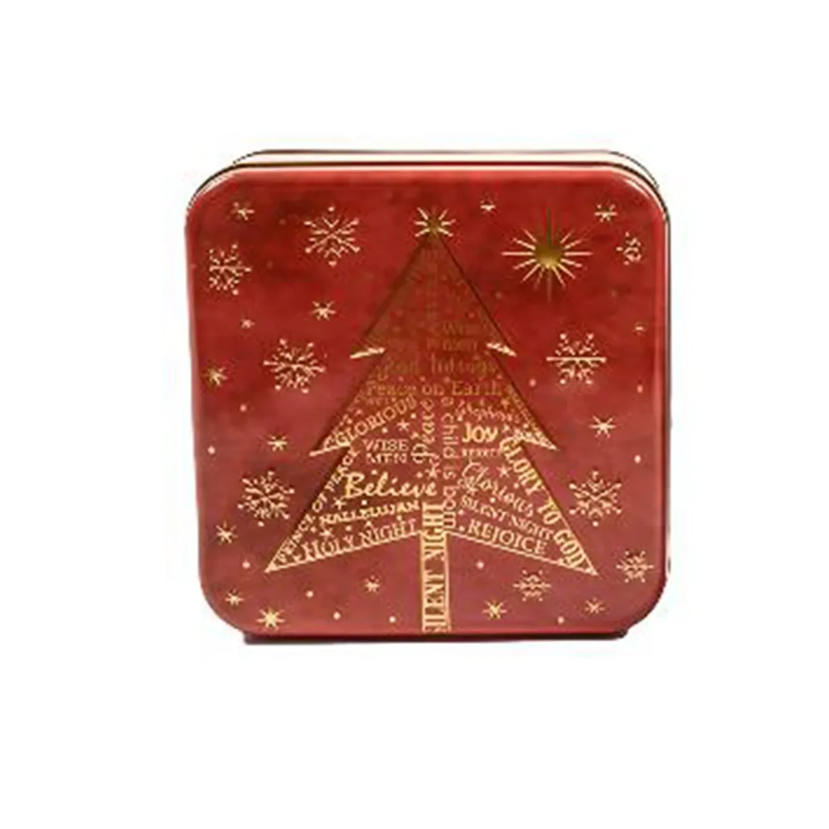 Scatola in latta decorativa con coperchio per decorazioni natalizie - immagine 5